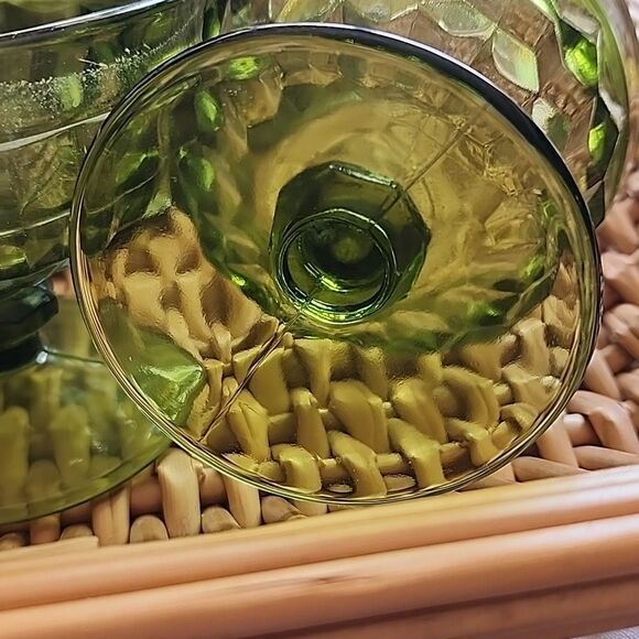 Vintage Set Of 8 Indiana Glass Dessert Icecream Compote Dishes - Picture 7 of 7